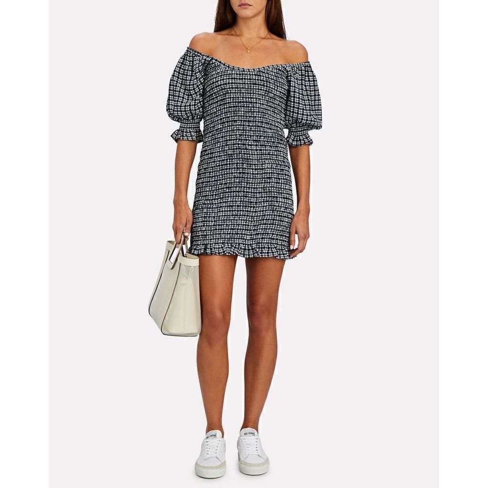 NWT Anthropology Faithfull the Brand Milia Smocked Mini Dress size MP